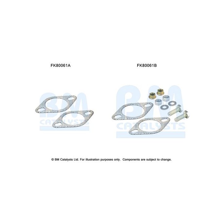 Montavimo komplektas, katalizatoriaus keitiklis BM CATALYSTS FK80061