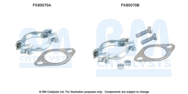 Montavimo komplektas, katalizatoriaus keitiklis BM CATALYSTS FK80070
