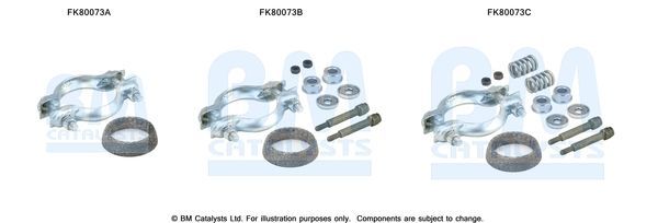 Montavimo komplektas, katalizatoriaus keitiklis BM CATALYSTS FK80073