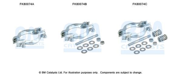 Montavimo komplektas, katalizatoriaus keitiklis BM CATALYSTS FK80074