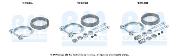 Montavimo komplektas, katalizatoriaus keitiklis BM CATALYSTS FK80082