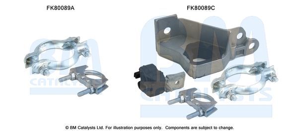 Montavimo komplektas, katalizatoriaus keitiklis BM CATALYSTS FK80089
