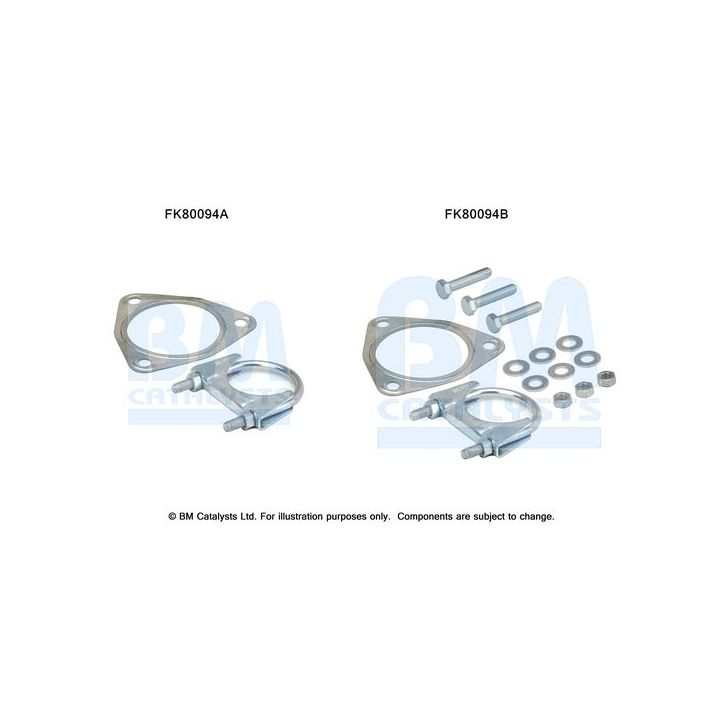 Montavimo komplektas, katalizatoriaus keitiklis BM CATALYSTS FK80094
