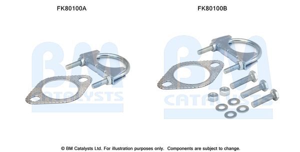 Montavimo komplektas, katalizatoriaus keitiklis BM CATALYSTS FK80100
