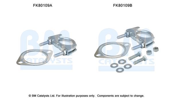Montavimo komplektas, katalizatoriaus keitiklis BM CATALYSTS FK80109