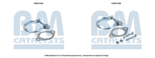 Montavimo komplektas, katalizatoriaus keitiklis BM CATALYSTS FK80110