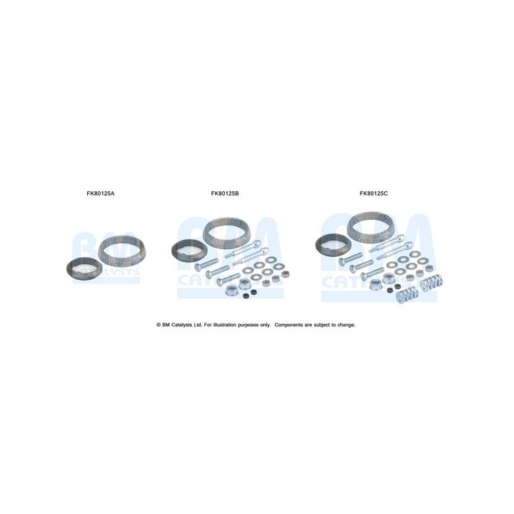 Montavimo komplektas, katalizatoriaus keitiklis BM CATALYSTS FK80125