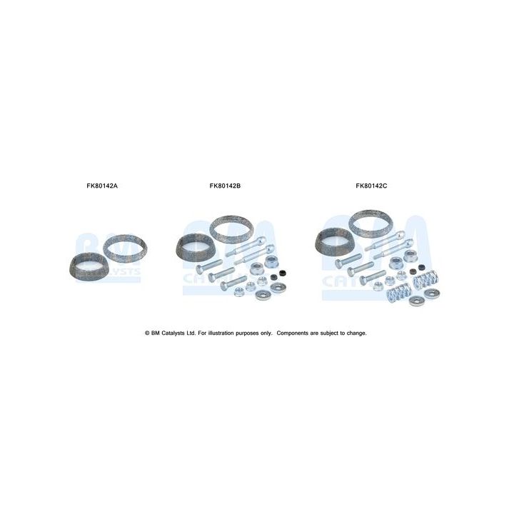 Montavimo komplektas, katalizatoriaus keitiklis BM CATALYSTS FK80142