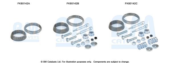 Montavimo komplektas, katalizatoriaus keitiklis BM CATALYSTS FK80142