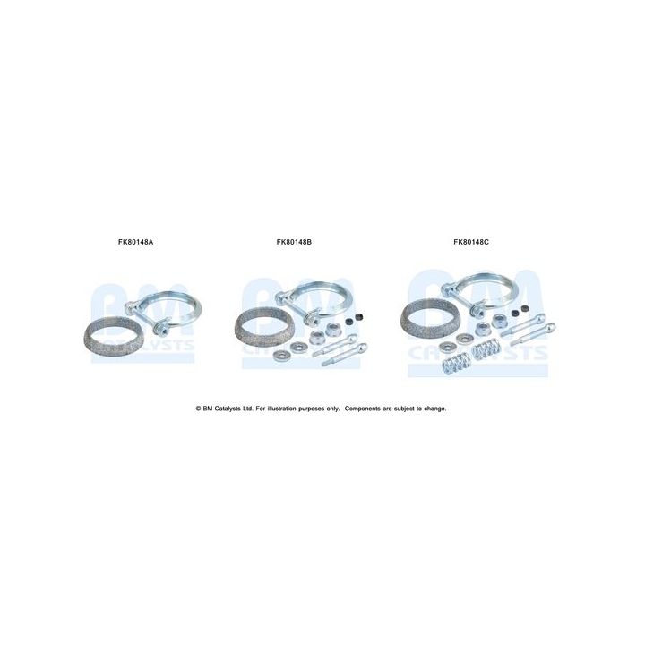Montavimo komplektas, katalizatoriaus keitiklis BM CATALYSTS FK80148