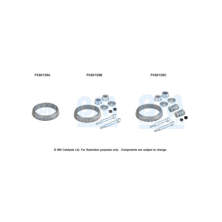 Montavimo komplektas, katalizatoriaus keitiklis BM CATALYSTS FK80159