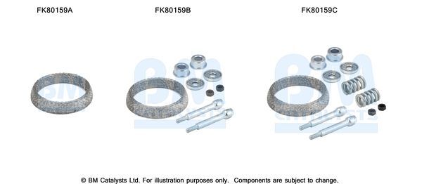 Montavimo komplektas, katalizatoriaus keitiklis BM CATALYSTS FK80159