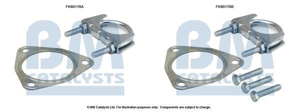 Montavimo komplektas, katalizatoriaus keitiklis BM CATALYSTS FK80176