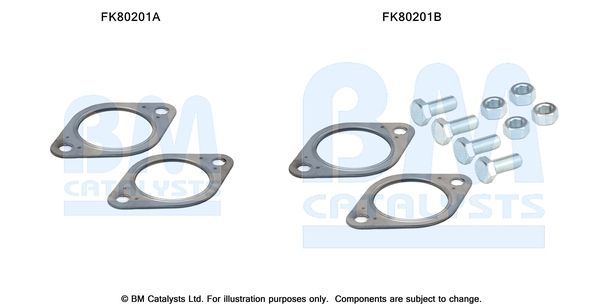 Montavimo komplektas, katalizatoriaus keitiklis BM CATALYSTS FK80201