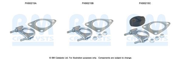Montavimo komplektas, katalizatoriaus keitiklis BM CATALYSTS FK80215