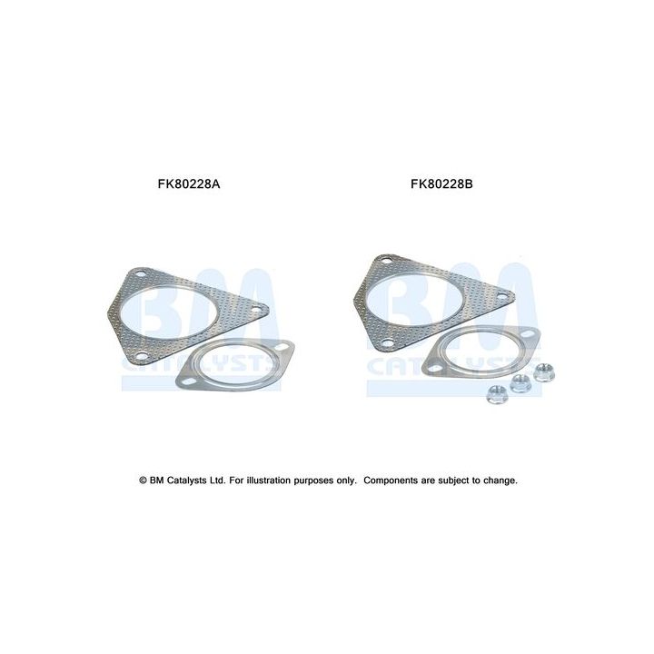 Montavimo komplektas, katalizatoriaus keitiklis BM CATALYSTS FK80228