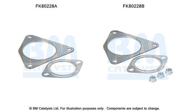 Montavimo komplektas, katalizatoriaus keitiklis BM CATALYSTS FK80228