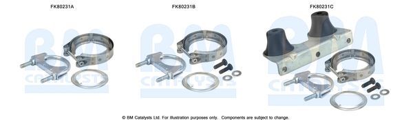 Montavimo komplektas, katalizatoriaus keitiklis BM CATALYSTS FK80231