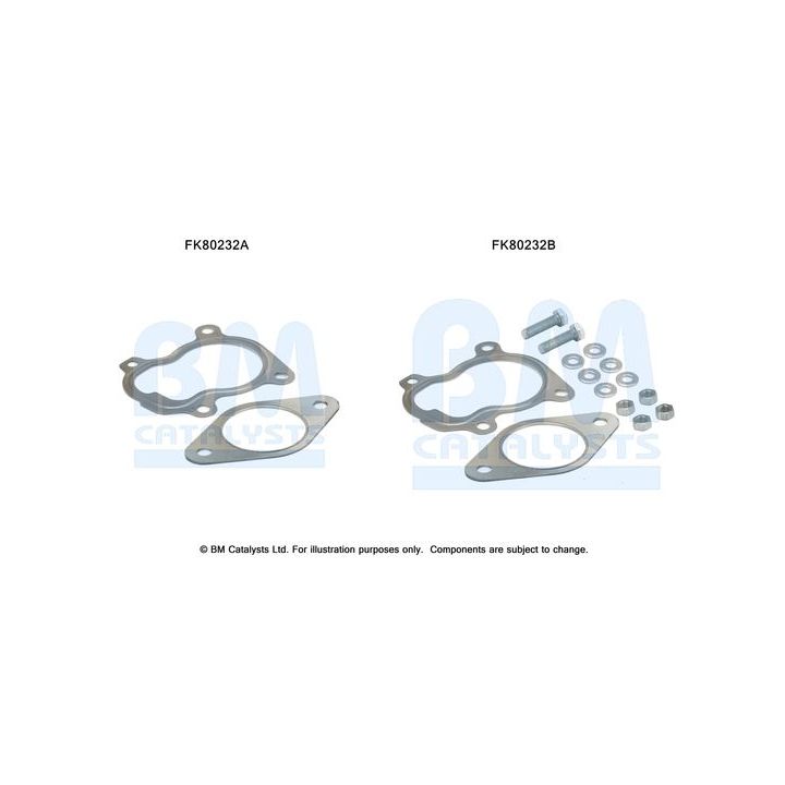 Montavimo komplektas, katalizatoriaus keitiklis BM CATALYSTS FK80232