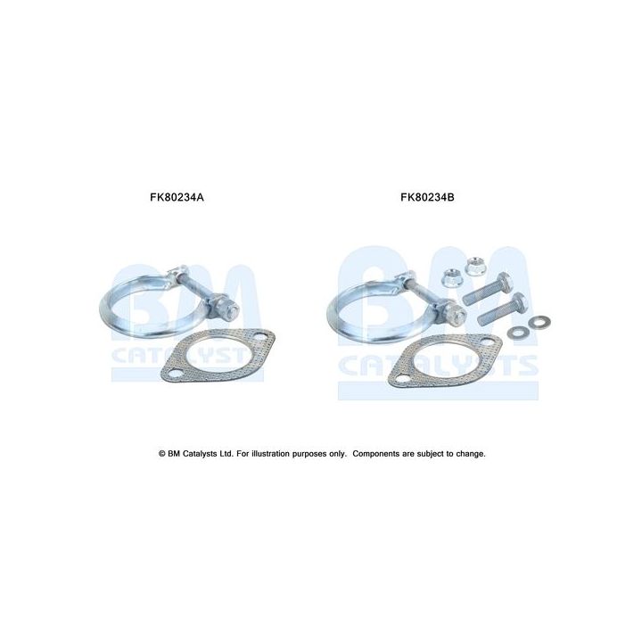 Montavimo komplektas, katalizatoriaus keitiklis BM CATALYSTS FK80234