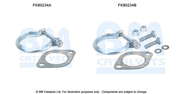 Montavimo komplektas, katalizatoriaus keitiklis BM CATALYSTS FK80234