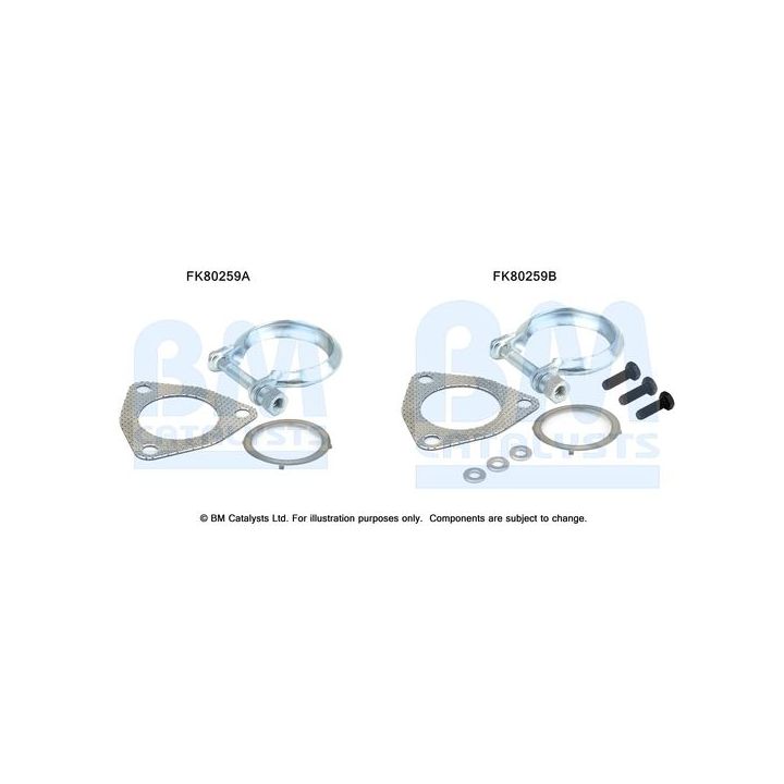 Montavimo komplektas, katalizatoriaus keitiklis BM CATALYSTS FK80259