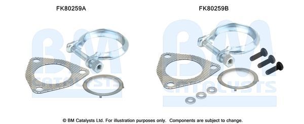 Montavimo komplektas, katalizatoriaus keitiklis BM CATALYSTS FK80259