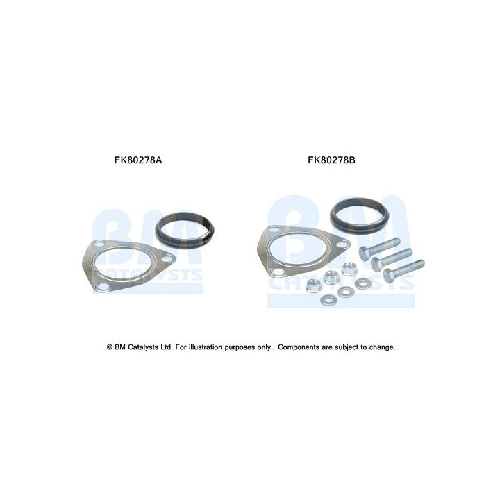 Montavimo komplektas, katalizatoriaus keitiklis BM CATALYSTS FK80278