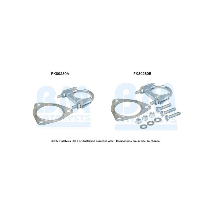 Montavimo komplektas, katalizatoriaus keitiklis BM CATALYSTS FK80280