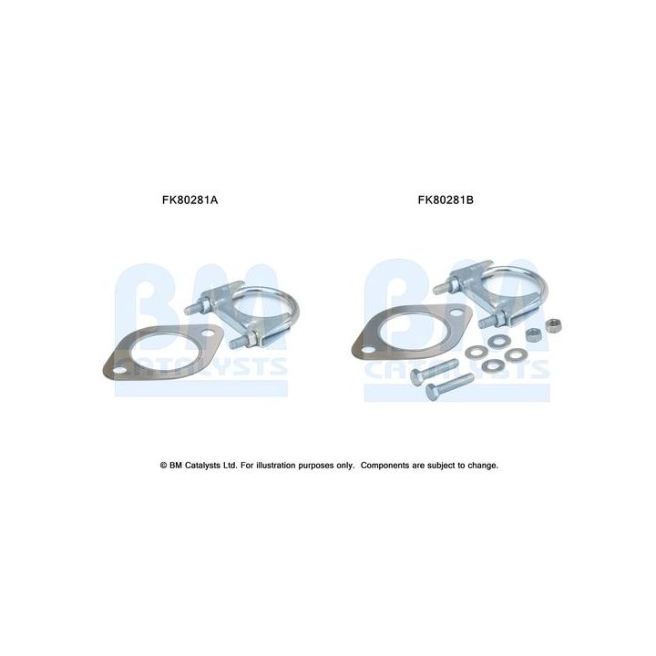 Montavimo komplektas, katalizatoriaus keitiklis BM CATALYSTS FK80281