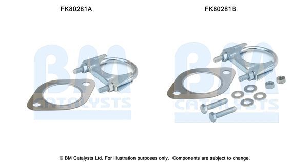 Montavimo komplektas, katalizatoriaus keitiklis BM CATALYSTS FK80281