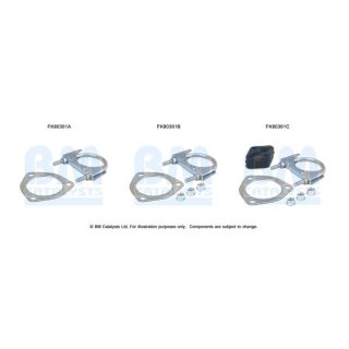 Montavimo komplektas, katalizatoriaus keitiklis BM CATALYSTS FK80301