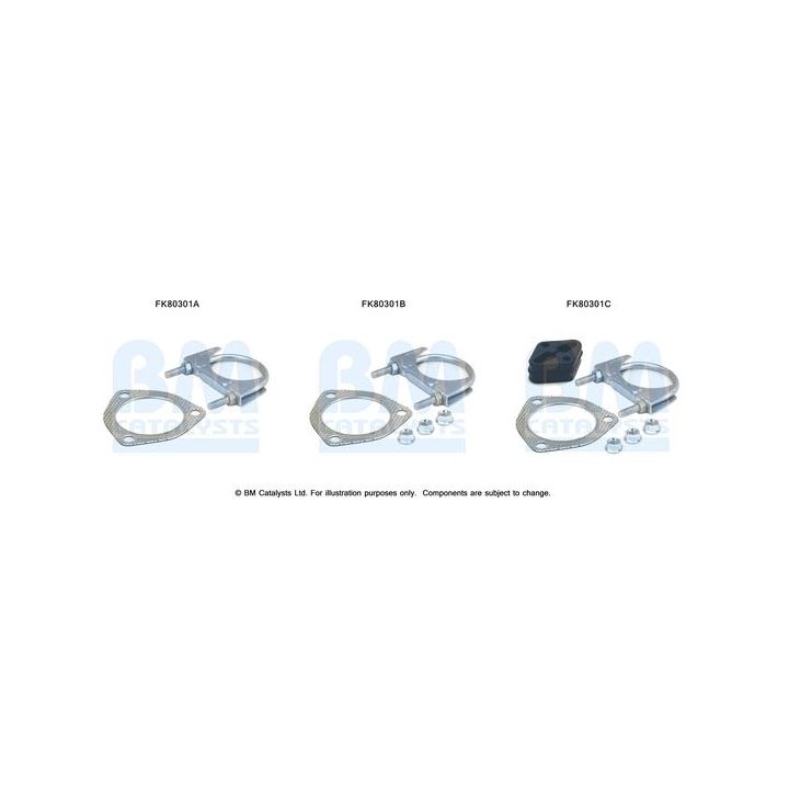 Montavimo komplektas, katalizatoriaus keitiklis BM CATALYSTS FK80301