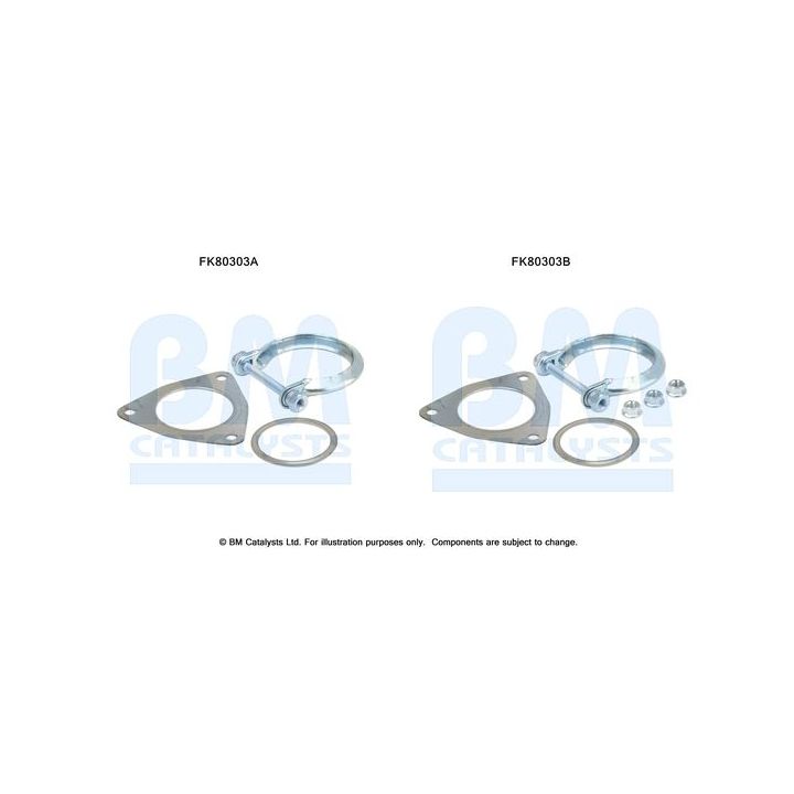 Montavimo komplektas, katalizatoriaus keitiklis BM CATALYSTS FK80303