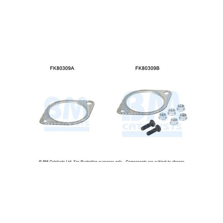 Montavimo komplektas, katalizatoriaus keitiklis BM CATALYSTS FK80309