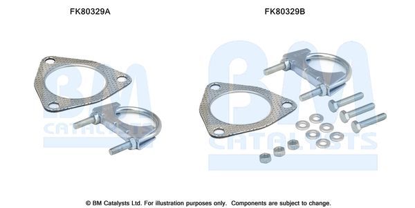Montavimo komplektas, katalizatoriaus keitiklis BM CATALYSTS FK80329
