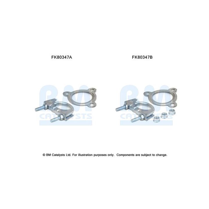 Montavimo komplektas, katalizatoriaus keitiklis BM CATALYSTS FK80347