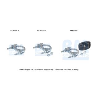 Montavimo komplektas, katalizatoriaus keitiklis BM CATALYSTS FK80351