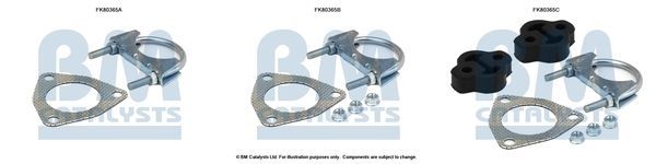 Montavimo komplektas, katalizatoriaus keitiklis BM CATALYSTS FK80365