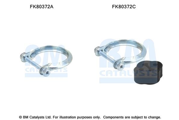 Montavimo komplektas, katalizatoriaus keitiklis BM CATALYSTS FK80372