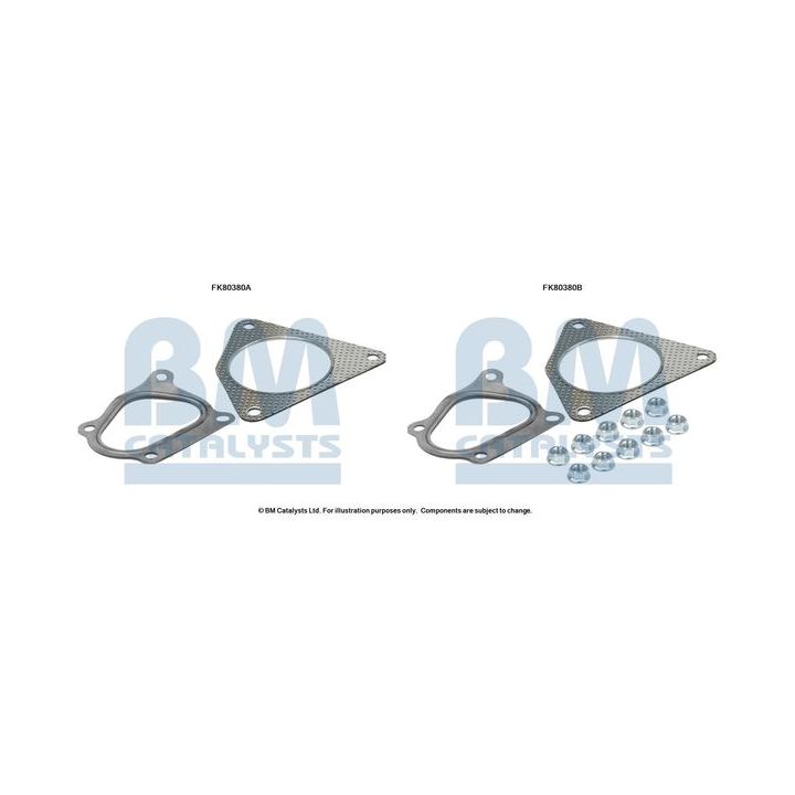 Montavimo komplektas, katalizatoriaus keitiklis BM CATALYSTS FK80380