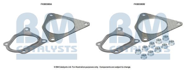 Montavimo komplektas, katalizatoriaus keitiklis BM CATALYSTS FK80380
