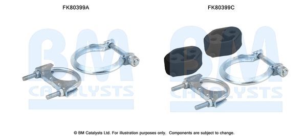 Montavimo komplektas, katalizatoriaus keitiklis BM CATALYSTS FK80399