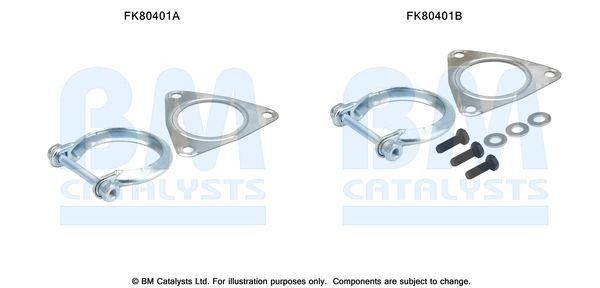 Montavimo komplektas, katalizatoriaus keitiklis BM CATALYSTS FK80401