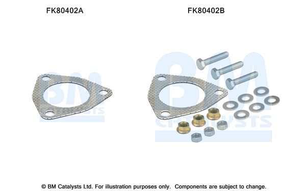 Montavimo komplektas, katalizatoriaus keitiklis BM CATALYSTS FK80402
