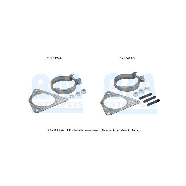 Montavimo komplektas, katalizatoriaus keitiklis BM CATALYSTS FK80424
