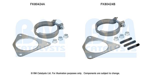 Montavimo komplektas, katalizatoriaus keitiklis BM CATALYSTS FK80424