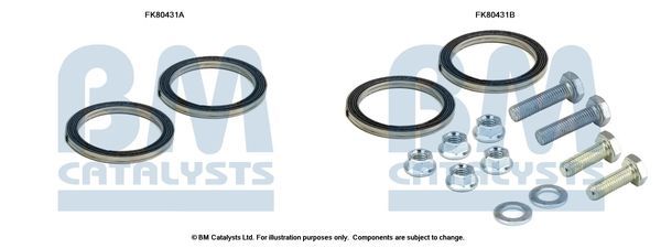 Montavimo komplektas, katalizatoriaus keitiklis BM CATALYSTS FK80431