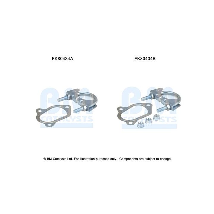 Montavimo komplektas, katalizatoriaus keitiklis BM CATALYSTS FK80434
