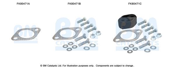 Montavimo komplektas, katalizatoriaus keitiklis BM CATALYSTS FK80471